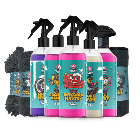Pearly Peepz Starter Set - Reinigung und Pflege für Ihr gesamtes Auto